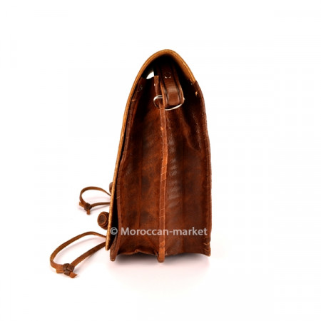 Yusufya leather Satchel handcrafted in Morocco