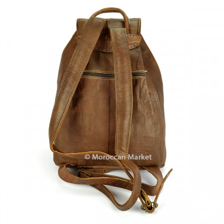 Aflah Moroccan leather Backpack
