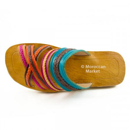 Sultana leather sandals handcrafted in Morocco