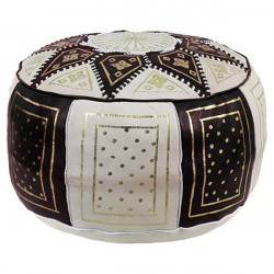 Traditional pouf in black