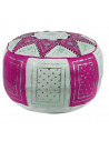 Traditional pouf in fuchsia