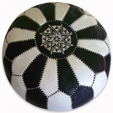 Moroccan pouf checkerboard