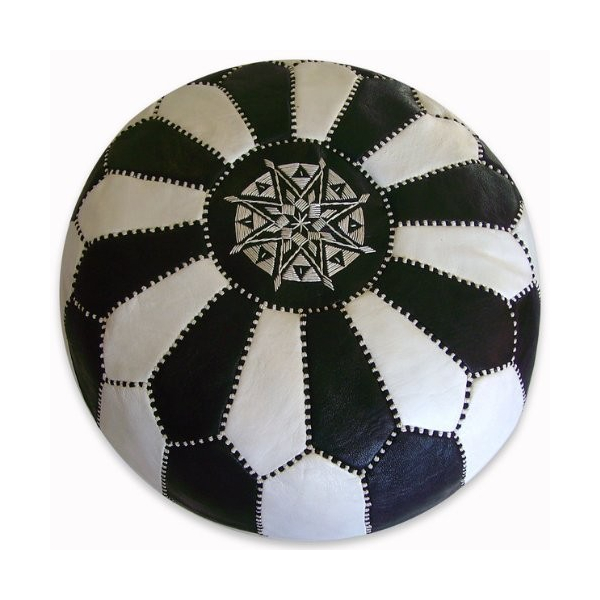 Moroccan pouf checkerboard