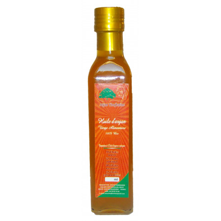 Organic argan oil for food use bottle 250 ml