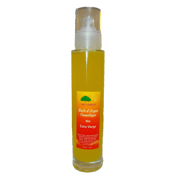 Organic argan oil for cosmetic use bottle 200 ml