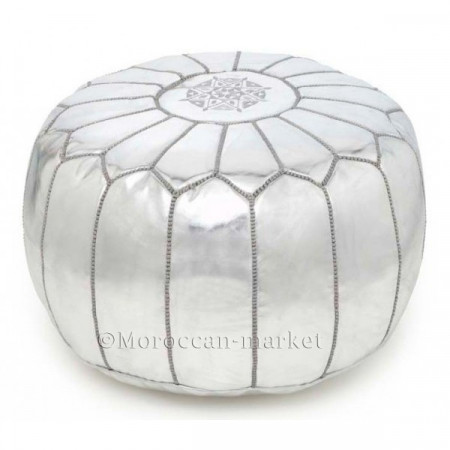 Moroccan silver pouf