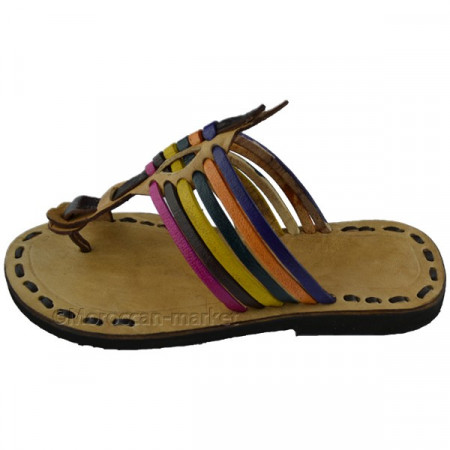 Essaouira Moroccan sandals handmade with natural tanning leather