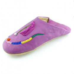 Moroccan leather slippers hand stitched 2