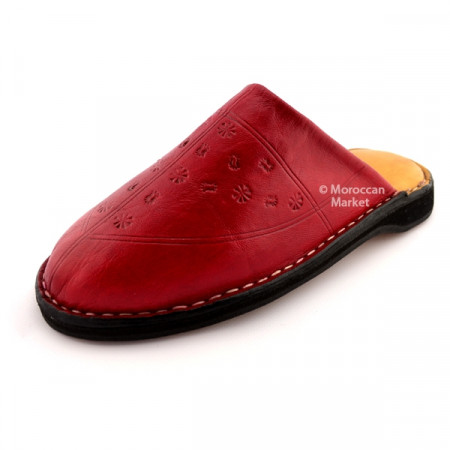 Hada leather slippers