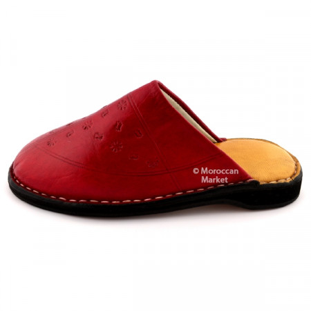 Hada leather slippers